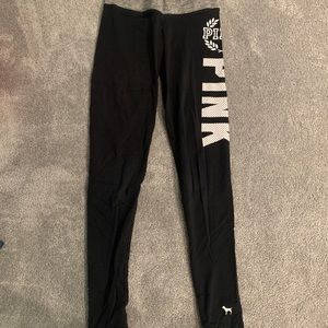 PINK black leggings size xs